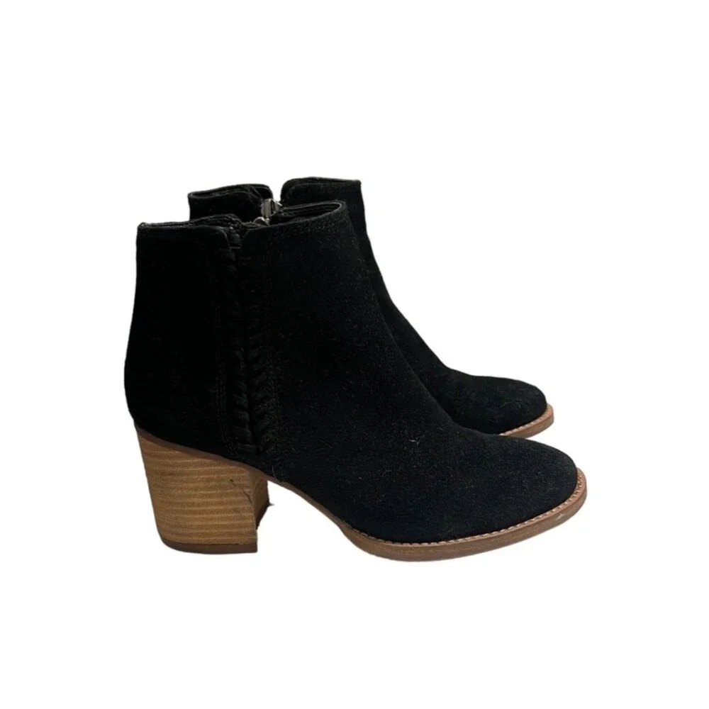 Blondo Nina Waterproof Suede Black Boots Size 4.5